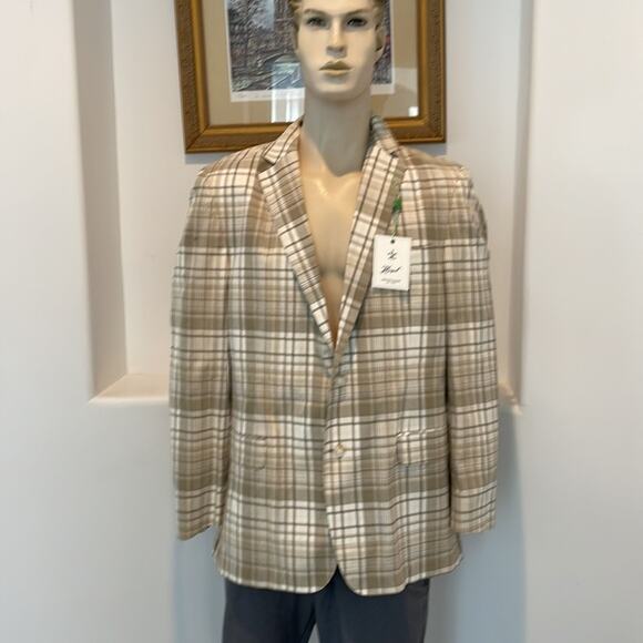 Haspel Premium Tailored Men’s Blazer Plaid Size 44L NWT - Picture 14 of 14